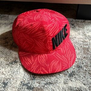 Nike Kids Red Patterned Hat